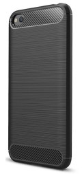 Накладка силиконовая для Xiaomi Redmi Go карбон сталь черная