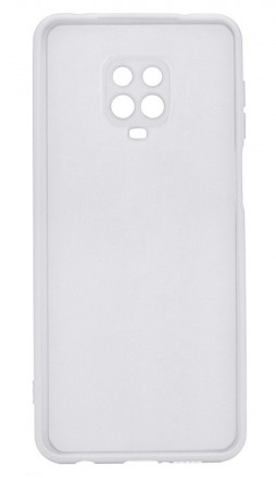 Накладка силиконовая Silicone Cover для Xiaomi Redmi Note 9 Pro / Xiaomi Redmi Note 9S белая