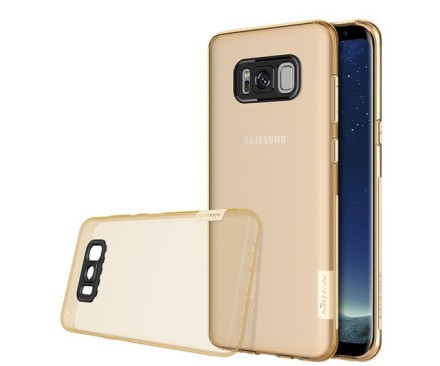 Накладка силиконовая Nillkin Nature TPU Case для Samsung Galaxy S8 G950 прозрачно-золотая