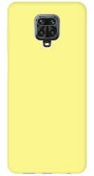 Накладка силиконовая Silicone Cover для Xiaomi Redmi Note 9 Pro / Note 9S жёлтая
