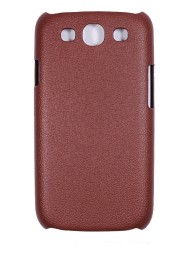 Накладка Jekod пластиковая для Samsung Galaxy S3 mini i8190 под кожу коричневая + пленка
