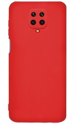 Накладка силиконовая Silicone Cover для Xiaomi Redmi Note 9 Pro / Note 9S красная