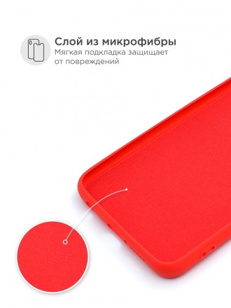 Накладка силиконовая Silicone Cover для Xiaomi Redmi Note 9 Pro / Xiaomi Redmi Note 9S красная