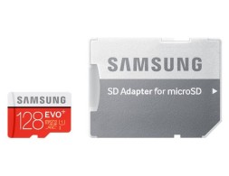 Карта памяти Samsung Micro SD EVO Plus 128Gb Class 10 с адаптером SD MB-MC128DA/RU