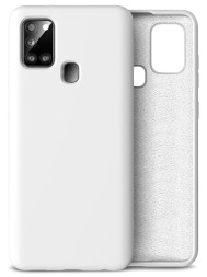 Накладка силиконовая Silicone Cover для Samsung Galaxy A21s A217 белая