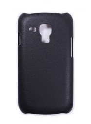 Накладка Jekod пластиковая для Samsung Galaxy S3 mini i8190 под кожу черная + пленка