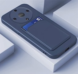 Накладка силиконовая Soft Touch для Honor X9a / Honor Magic5 Lite 5G с кардхолдером синяя