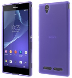Накладка силиконовая для Sony Xperia T2 Ultra фиолетовая