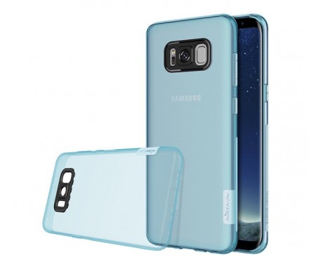 Накладка силиконовая Nillkin Nature TPU Case для Samsung Galaxy S8 G950 прозрачно-синяя
