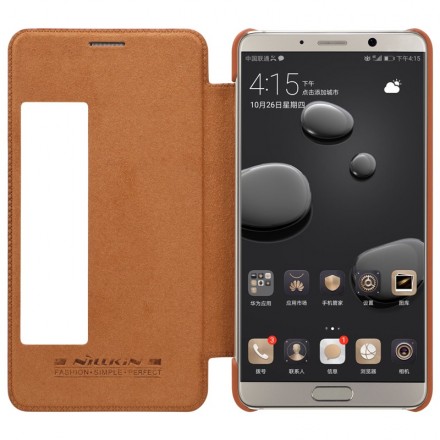 Чехол-книжка Nillkin Qin Leather Case для Huawei Mate 10 коричневый