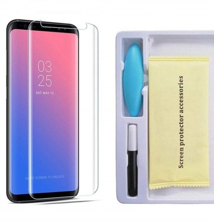 Защитное стекло для Samsung Galaxy S8 Plus G955 с ультрафиолетом клеем прозрачное