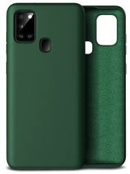 Накладка силиконовая Silicone Cover для Samsung Galaxy A21s A217 зелёная