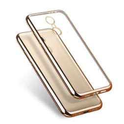 Накладка KissWill силиконовая для Xiaomi Redmi Note 4X прозрачная с золотистой окантовкой