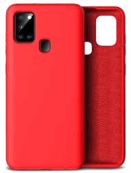 Накладка силиконовая Silicone Cover для Samsung Galaxy A21s A217 красная
