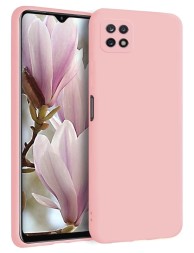 Накладка силиконовая Silicone Cover для Samsung Galaxy A22 5G / Samsung Galaxy A22s 5G розовая