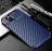 Накладка силиконовая для iPhone 14 под карбон синяя