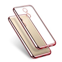 Накладка KissWill силиконовая для Xiaomi Redmi Note 4X прозрачная с розовой окантовкой
