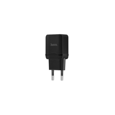 Сетевое зарядное устройство HOCO C22A черное + кабель mciro USB