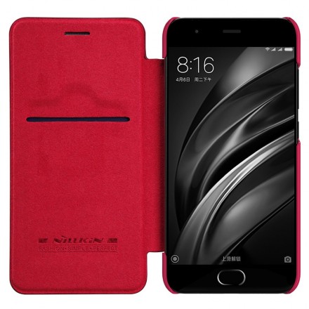 Чехол Nillkin Qin Leather Case для Xiaomi Mi6 Red (красный)