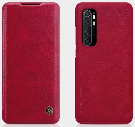 Чехол Nillkin Qin Leather Case для Xiaomi Mi Note 10 Lite красный