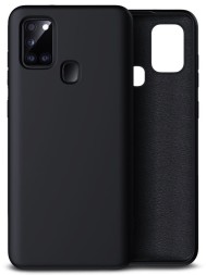 Накладка силиконовая Silicone Cover для Samsung Galaxy A21s A217 чёрная