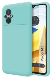 Накладка силиконовая Silicone Cover для Xiaomi Poco M5 бирюзовая