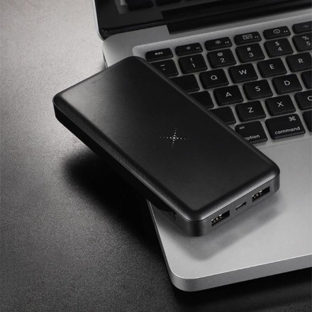 Аккумулятор Baseus M36 Dual USB 10000mAh внешний универсальный (черный) с беспроводной зарядкой