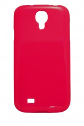 Накладка силиконовая для Samsung Galaxy S4 i9500/9505 глянцевая темно-розовая