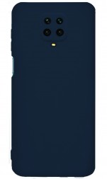 Накладка силиконовая Silicone Cover для Xiaomi Redmi Note 9 Pro / Note 9S синяя