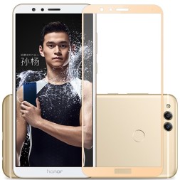 Защитное стекло для Huawei Honor 7X полноэкранное золотистое
