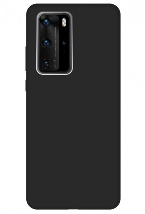 Накладка силиконовая Silicone Cover для Huawei P40 Pro чёрная
