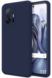 Накладка силиконовая Silicone Cover для Xiaomi 11T / Xiaomi 11T Pro синяя