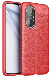 Накладка силиконовая для Huawei P50 под кожу красная