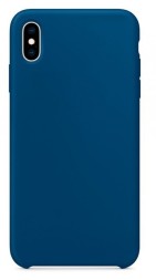 Накладка силиконовая Silicone Cover для Apple iPhone XS Max темно-синяя