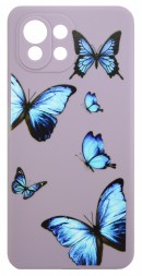Накладка силиконовая для Xiaomi Mi 11 Lite / Mi 11 Lite 5G NE с рисунком &quot;Бабочки&quot;