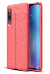 Накладка силиконовая для Xiaomi Mi 9 под кожу красная