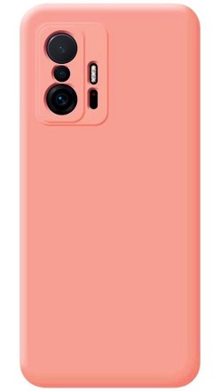 Накладка силиконовая Silicone Cover для Xiaomi 11T / Xiaomi 11T Pro розовая