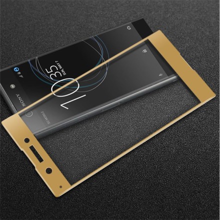 Защитное стекло для Sony Xperia XA1 полноэкранное золотистое
