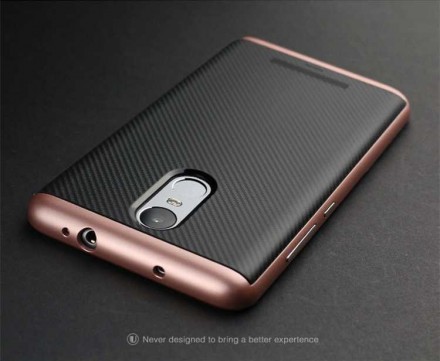 Накладка Hybrid силикон + пластик для Xiaomi Redmi Note 4 розовая