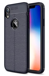 Накладка силиконовая для Apple iPhone XR под кожу синяя