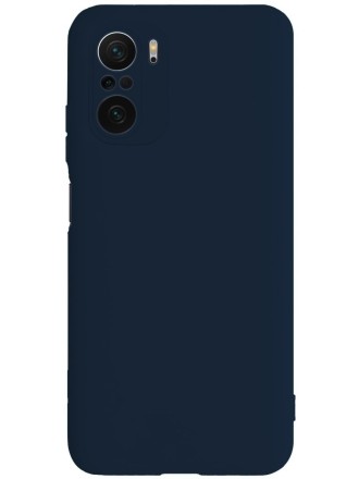 Накладка силиконовая Silicone Cover для Poco F3 / Xiaomi Mi 11i синяя