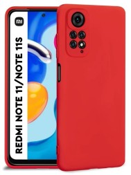 Накладка силиконовая Silicone Cover для Xiaomi Redmi Note 11 / Note 11S красная