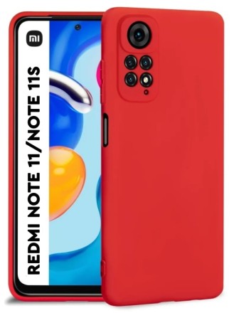 Накладка силиконовая Silicone Cover для Xiaomi Redmi Note 11 / Xiaomi Redmi Note 11S красная