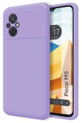 Накладка силиконовая Silicone Cover для Xiaomi Poco M5 сиреневая