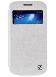Чехол HOCO Leather Case Star Series для Samsung Galaxy S4 mini белый с окном