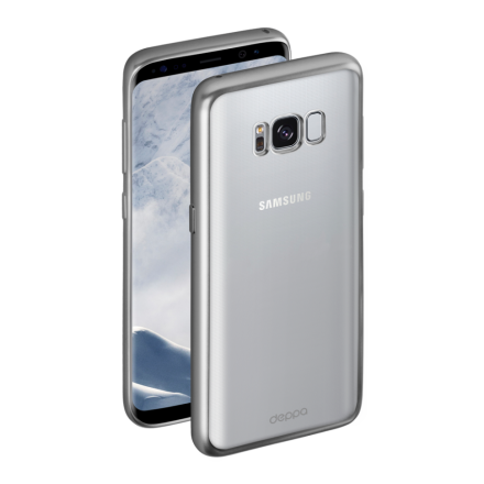 Накладка силиконовая Deppa Gel Plus Case для Samsung Galaxy S8 Plus G955 серебристая