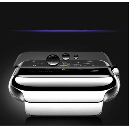 Защитное стекло для Apple Watch 4 series 40mm полноэкранное черное 5D