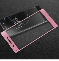 Защитное стекло для Sony Xperia XA1 полноэкранное розовое