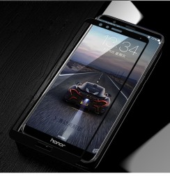 Защитное стекло для Huawei Honor 7X полноэкранное черное 5D