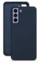 Накладка силиконовая Silicone Cover для Samsung Galaxy S21 FE G990 синяя